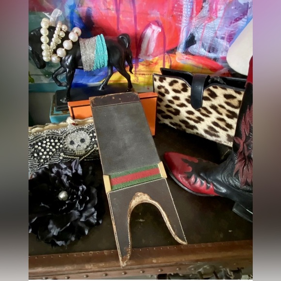 Rare Vintage GUCCI Boot Pull Jack Equestrian Western Tack Luxury Decor Accessory - Picture 3 of 12